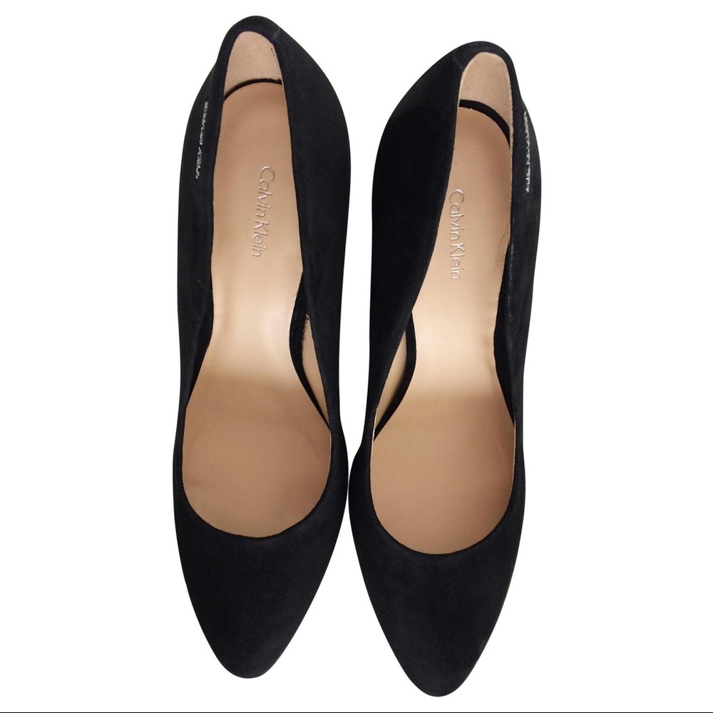 Calvin Klein Black Suede Heels